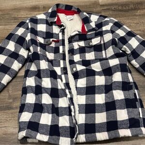 Tommy Bahama Red and White Sherpa Jacket